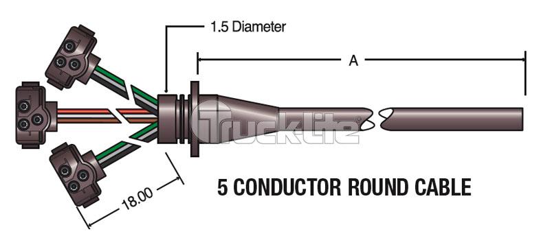HARN-SS RH 3 PLUG S/T/T 72"