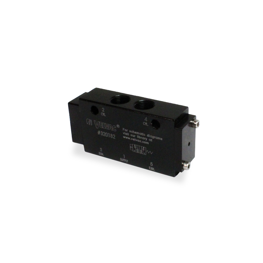 4 WAY AIR PILOT SPRING RETURN VALVE