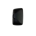 WIDE ANGLE FLAT 6.5 X 10 BLACK PLSTC