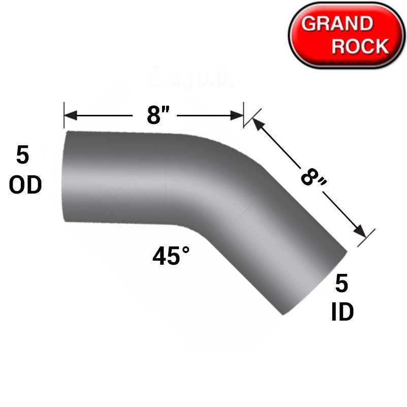 ELBOW,5" 45DEG,08X08 ID/OD ALZ