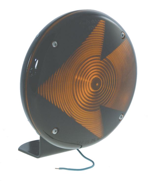 TURN LAMP, 7",YEL, SINGLEFACE LAMP W/ARROW LENS,MOLDED .180 TERMINL