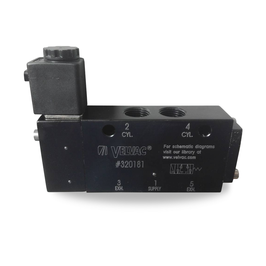 4 WAY SOLENOID VALVE W/INT. PILOT